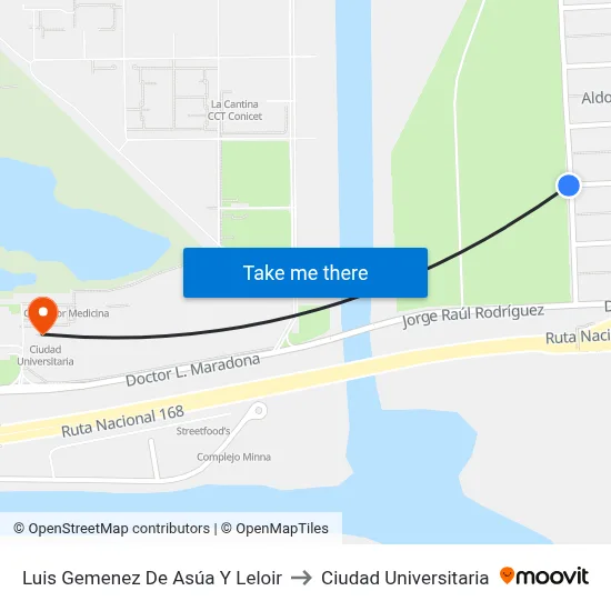 Luis Gemenez De Asúa Y Leloir to Ciudad Universitaria map