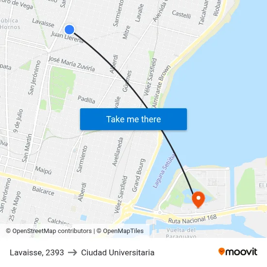 Lavaisse, 2393 to Ciudad Universitaria map