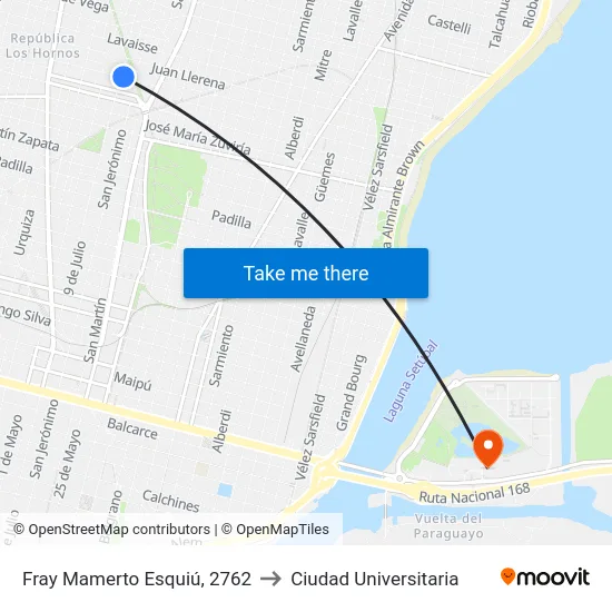 Fray Mamerto Esquiú, 2762 to Ciudad Universitaria map