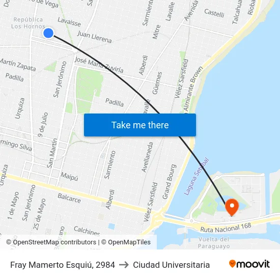 Fray Mamerto Esquiú, 2984 to Ciudad Universitaria map