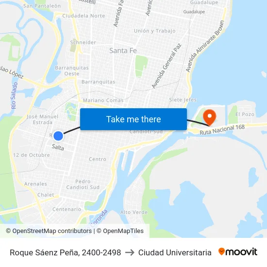 Roque Sáenz Peña, 2400-2498 to Ciudad Universitaria map
