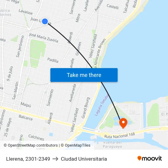 Llerena, 2301-2349 to Ciudad Universitaria map