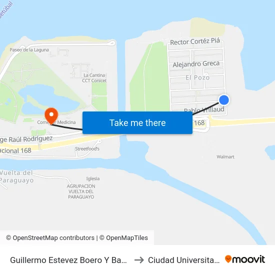 Guillermo Estevez Boero Y Babini to Ciudad Universitaria map