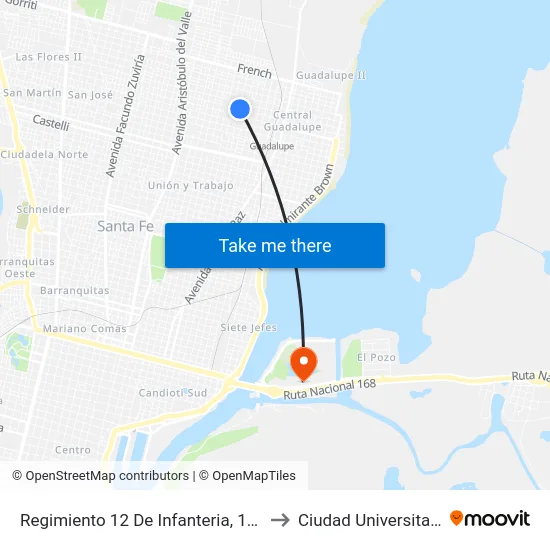 Regimiento 12 De Infanteria, 1688 to Ciudad Universitaria map