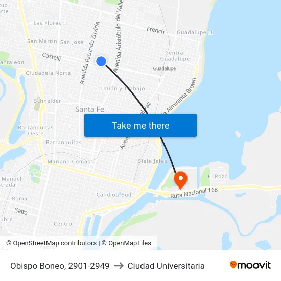 Obispo Boneo, 2901-2949 to Ciudad Universitaria map