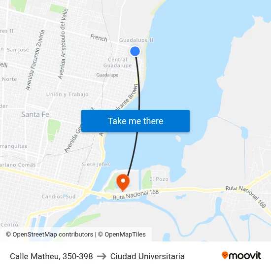 Calle Matheu, 350-398 to Ciudad Universitaria map