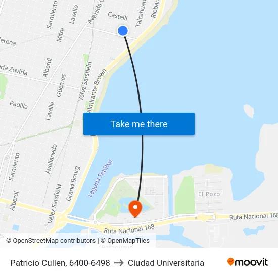 Patricio Cullen, 6400-6498 to Ciudad Universitaria map