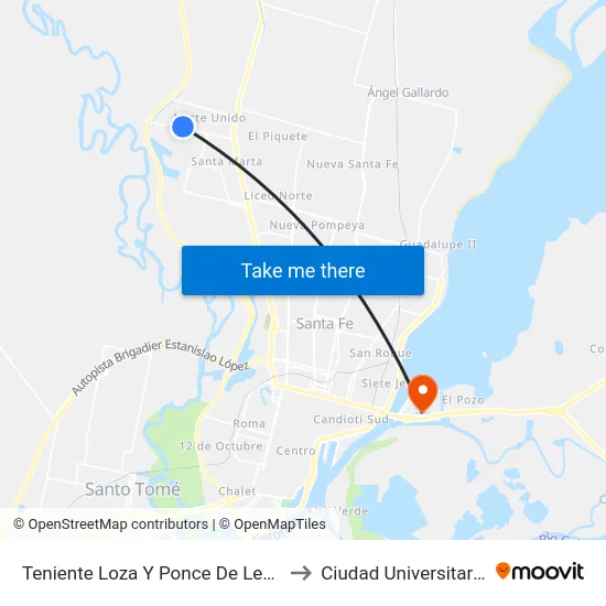 Teniente Loza Y Ponce De León to Ciudad Universitaria map
