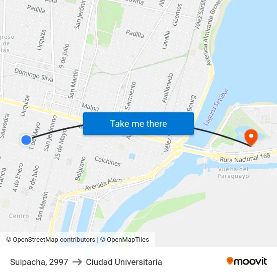 Suipacha, 2997 to Ciudad Universitaria map