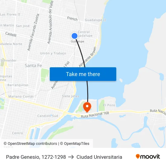 Padre Genesio, 1272-1298 to Ciudad Universitaria map