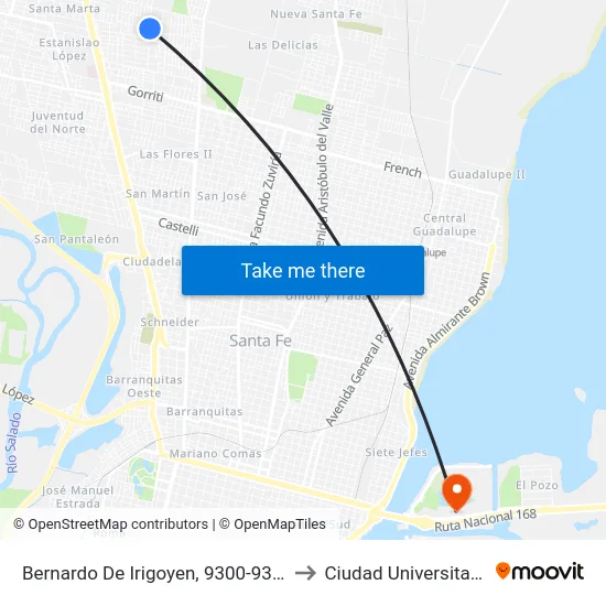 Bernardo De Irigoyen, 9300-9316 to Ciudad Universitaria map