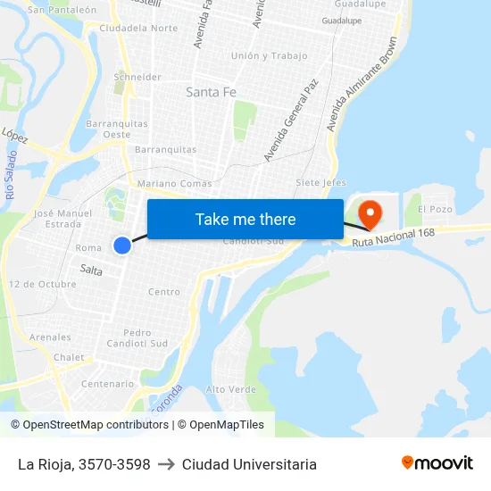 La Rioja, 3570-3598 to Ciudad Universitaria map