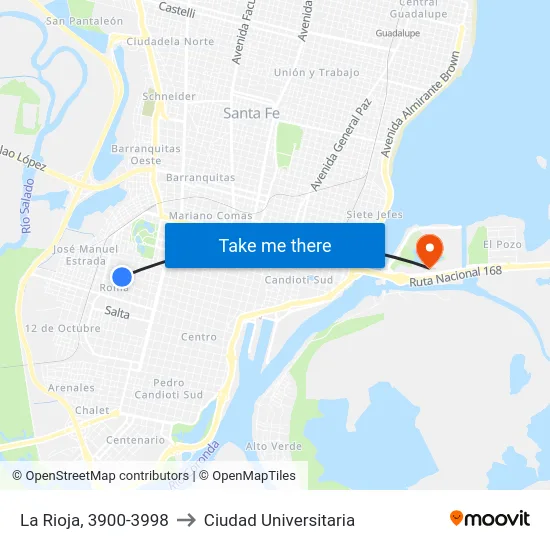 La Rioja, 3900-3998 to Ciudad Universitaria map