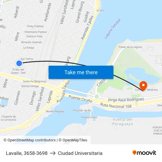 Lavalle, 3658-3698 to Ciudad Universitaria map