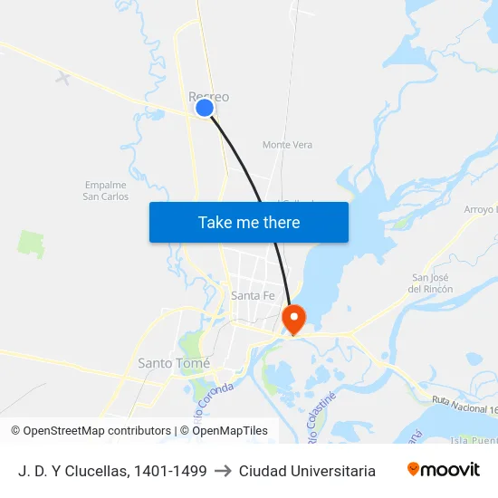 J. D. Y Clucellas, 1401-1499 to Ciudad Universitaria map