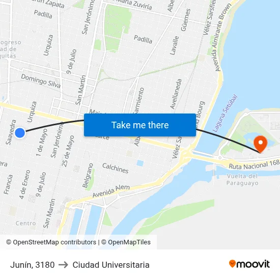 Junín, 3180 to Ciudad Universitaria map