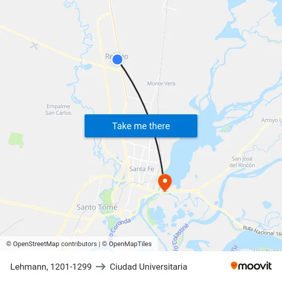 Lehmann, 1201-1299 to Ciudad Universitaria map