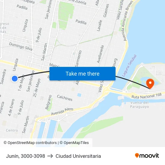 Junín, 3000-3098 to Ciudad Universitaria map