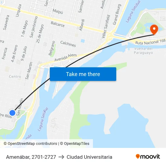 Amenábar, 2701-2727 to Ciudad Universitaria map