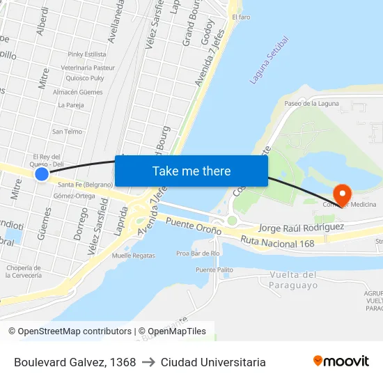 Boulevard Galvez, 1368 to Ciudad Universitaria map