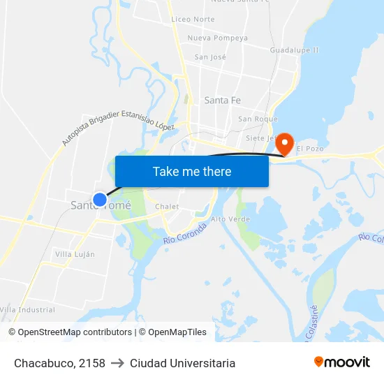 Chacabuco, 2158 to Ciudad Universitaria map