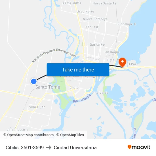 Cibilis, 3501-3599 to Ciudad Universitaria map