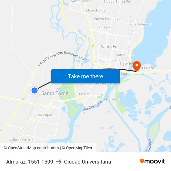 Almaraz, 1551-1599 to Ciudad Universitaria map