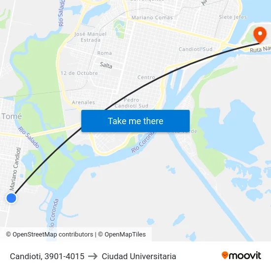 Candioti, 3901-4015 to Ciudad Universitaria map