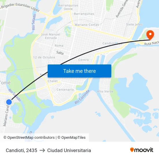 Candioti, 2435 to Ciudad Universitaria map