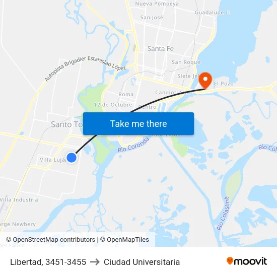 Libertad, 3451-3455 to Ciudad Universitaria map
