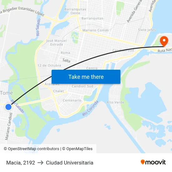 Macia, 2192 to Ciudad Universitaria map