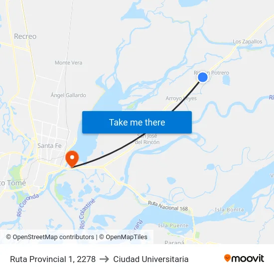Ruta Provincial 1, 2278 to Ciudad Universitaria map