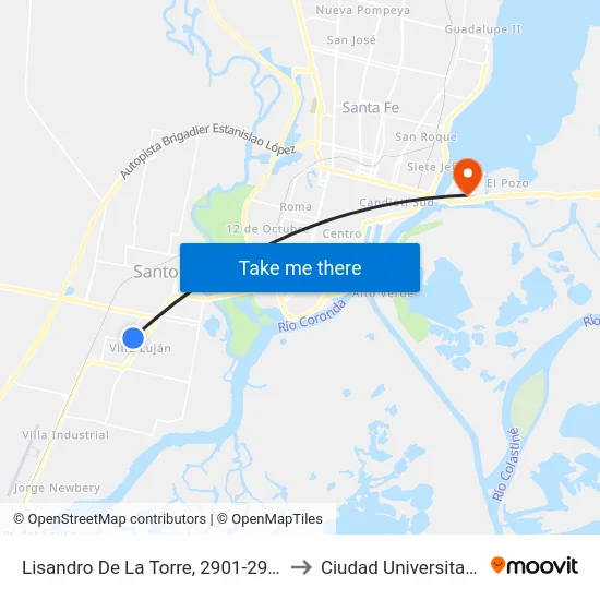 Lisandro De La Torre, 2901-2999 to Ciudad Universitaria map