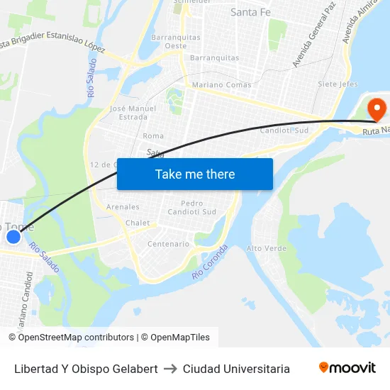 Libertad Y Obispo Gelabert to Ciudad Universitaria map