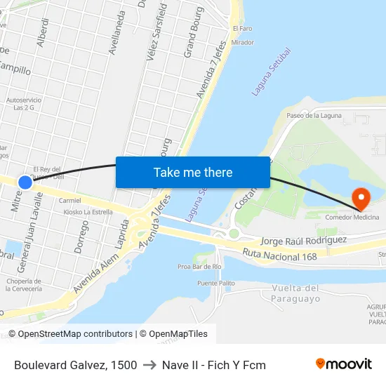 Boulevard Galvez, 1500 to Nave II - Fich Y Fcm map