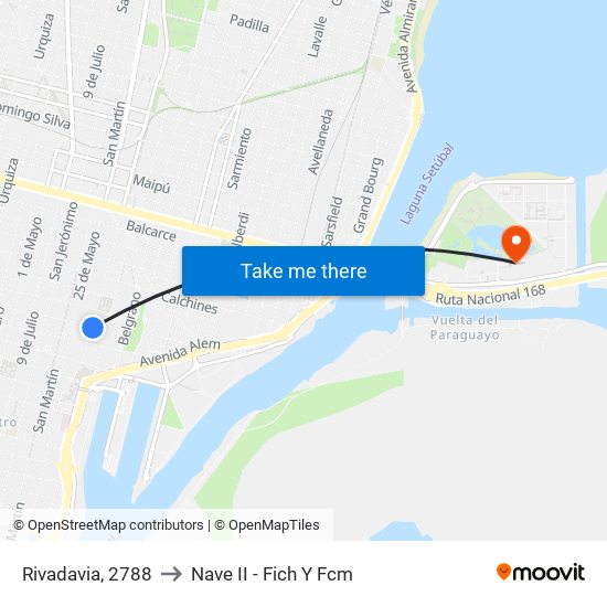 Rivadavia, 2788 to Nave II - Fich Y Fcm map