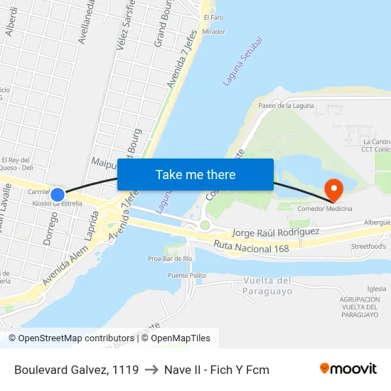 Boulevard Galvez, 1119 to Nave II - Fich Y Fcm map