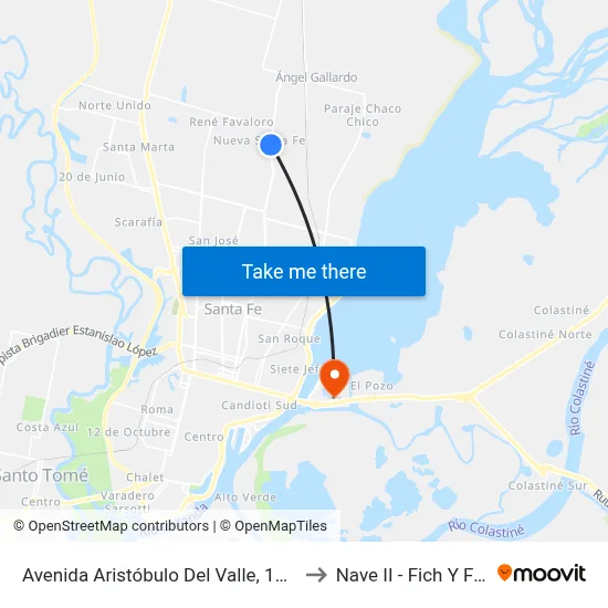 Avenida Aristóbulo Del Valle, 10037 to Nave II - Fich Y Fcm map