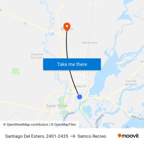 Santiago Del Estero, 2401-2435 to Samco Recreo map