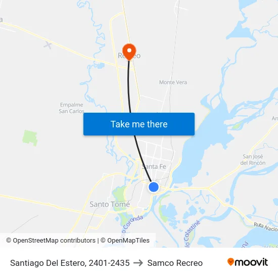 Santiago Del Estero, 2401-2435 to Samco Recreo map