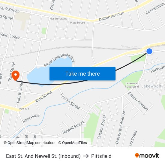 East St. And Newell St. (Inbound) to Pittsfield map