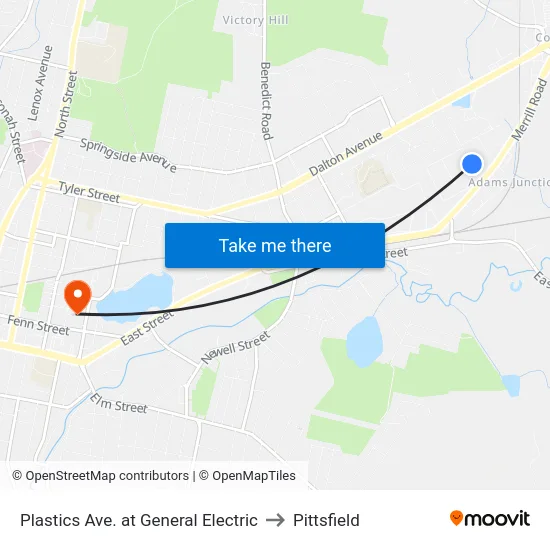 Plastics Ave. at General Electric to Pittsfield map