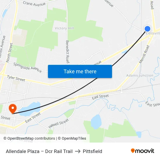 Allendale Plaza – Dcr Rail Trail to Pittsfield map