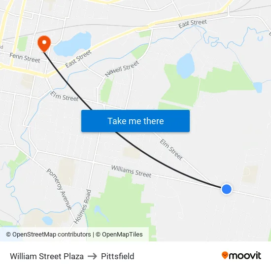 William Street Plaza to Pittsfield map