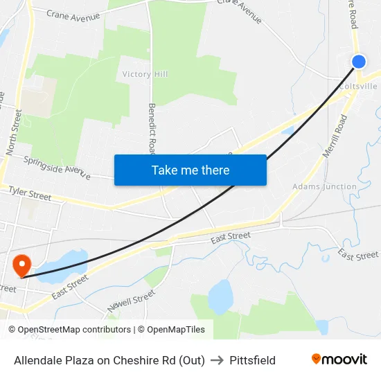 Allendale Plaza on Cheshire Rd (Out) to Pittsfield map
