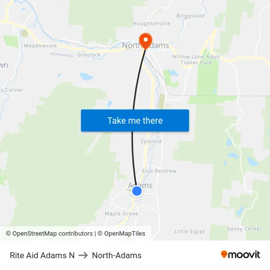 Rite Aid Adams N to North-Adams map
