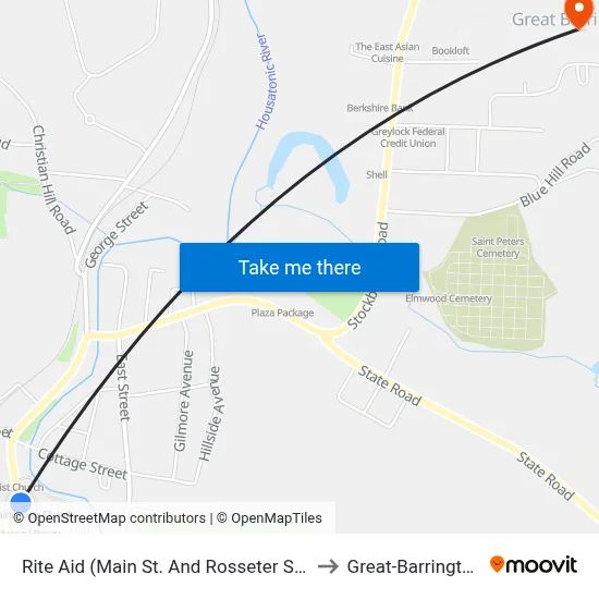 Rite Aid (Main St. And Rosseter St.) to Great-Barrington map