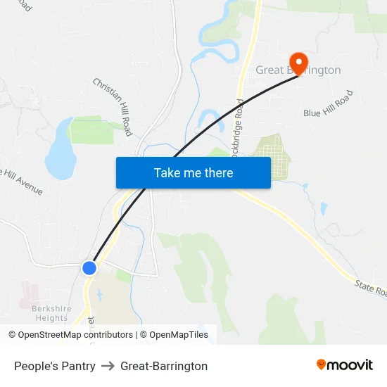 People's Pantry to Great-Barrington map