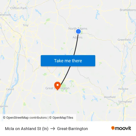 Mcla on Ashland St (In) to Great-Barrington map
