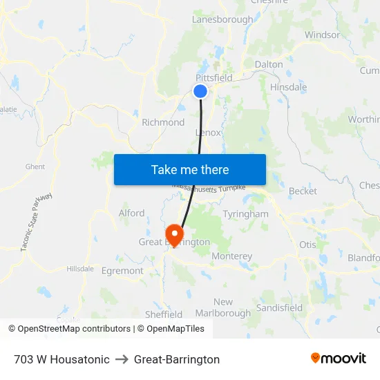 703 W Housatonic to Great-Barrington map